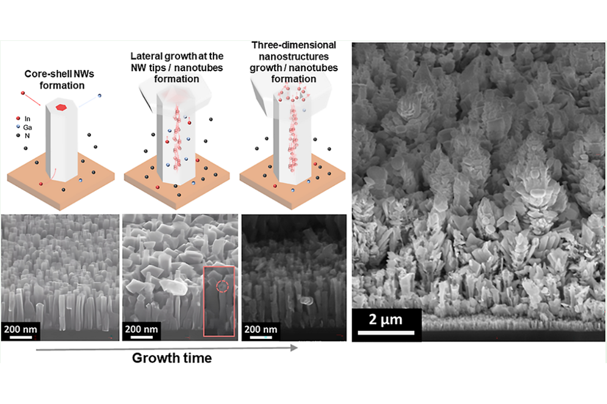 Three-dimensional nanostructures on&nbsp;indium gallium nitride alloy. From ACS Applied Nano Materials